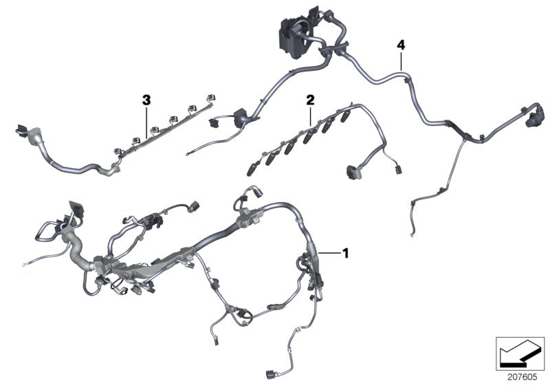 Genuine BMW 12518518402 F25 Wiring Harness, Engine Trans. Module (Inc. X3 20dX) | ML Performance US US Car Parts