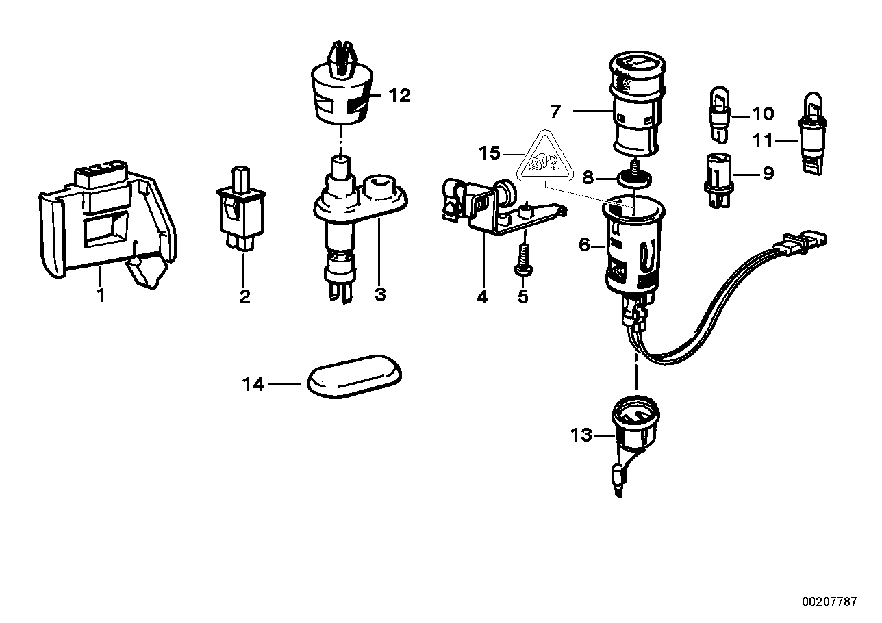 Genuine BMW 61348363623 E36 Cigarette Lighter Socket (Inc. 318ti, 323ti & 316i 1.6) | ML Performance US US Car Parts