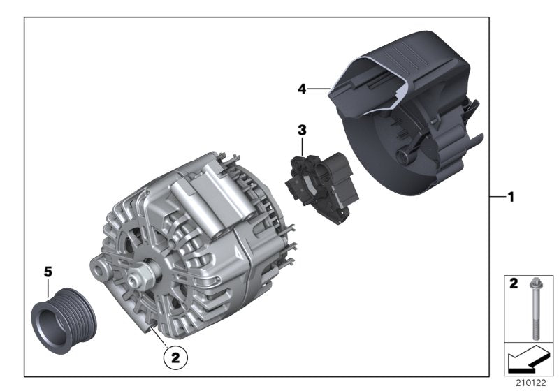 Genuine BMW 12318657240 Exch. Generator VALEO 180A (Inc. M760iX & M760LiX) | ML Performance US US Car Parts