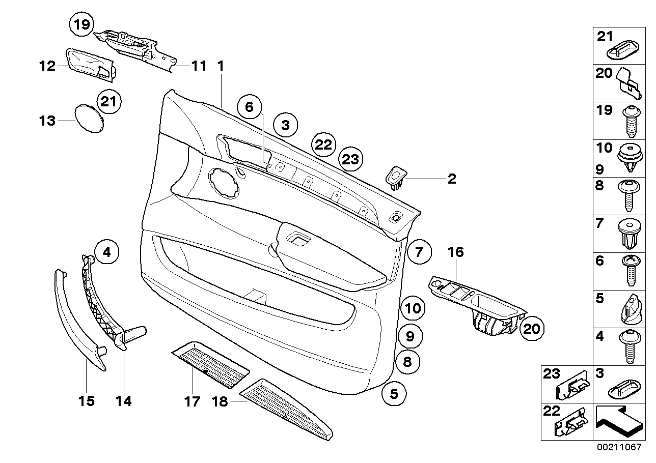 Genuine BMW 51417210851 E71 E72 TriCover, Door Handle, Front Left SCHWARZ (Inc. X6) | ML Performance US US Car Parts