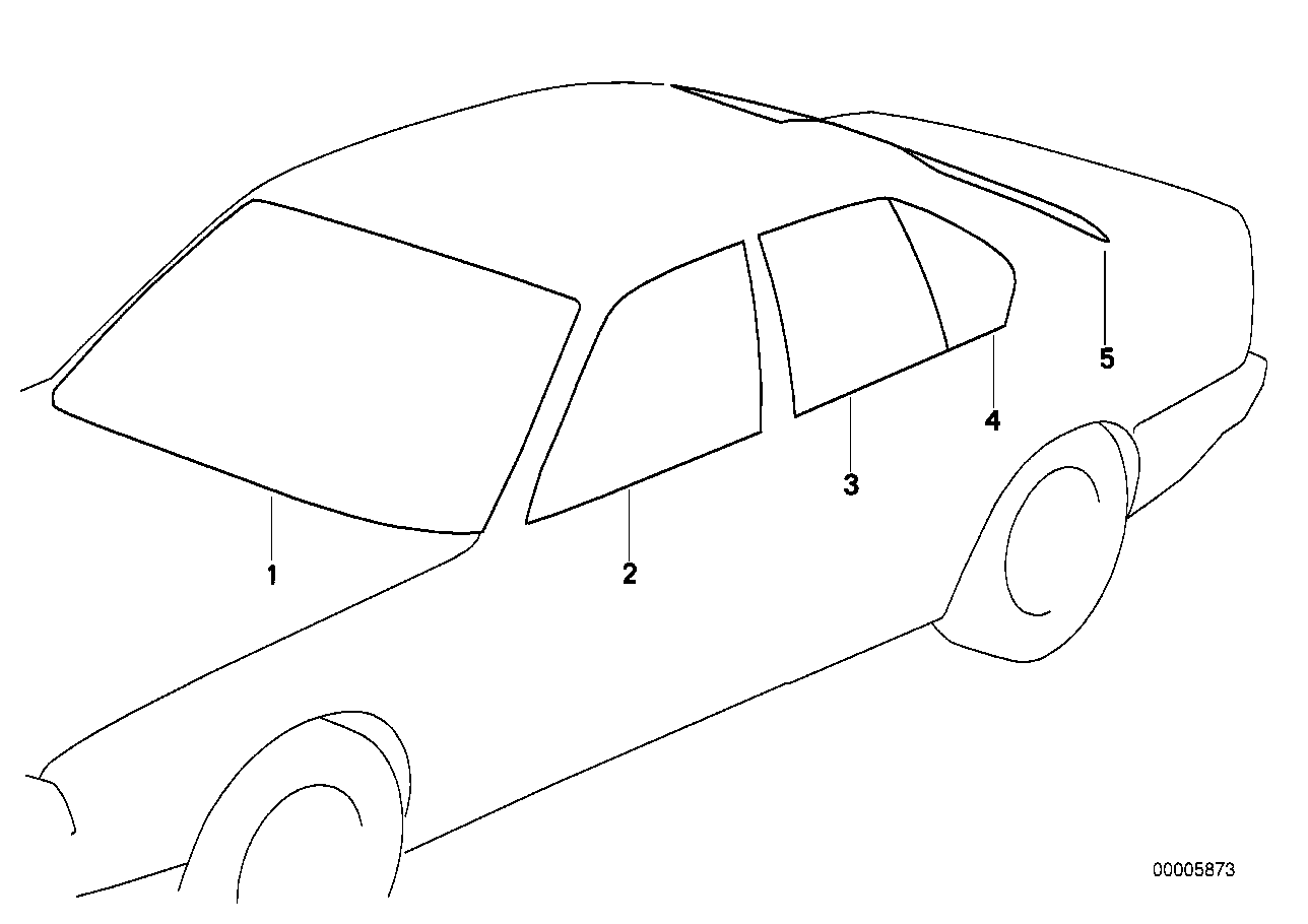 Genuine BMW 51341906774 E30 Door Window Green Rear Right (Inc. 324td, 316 & 325e) | ML Performance US US Car Parts