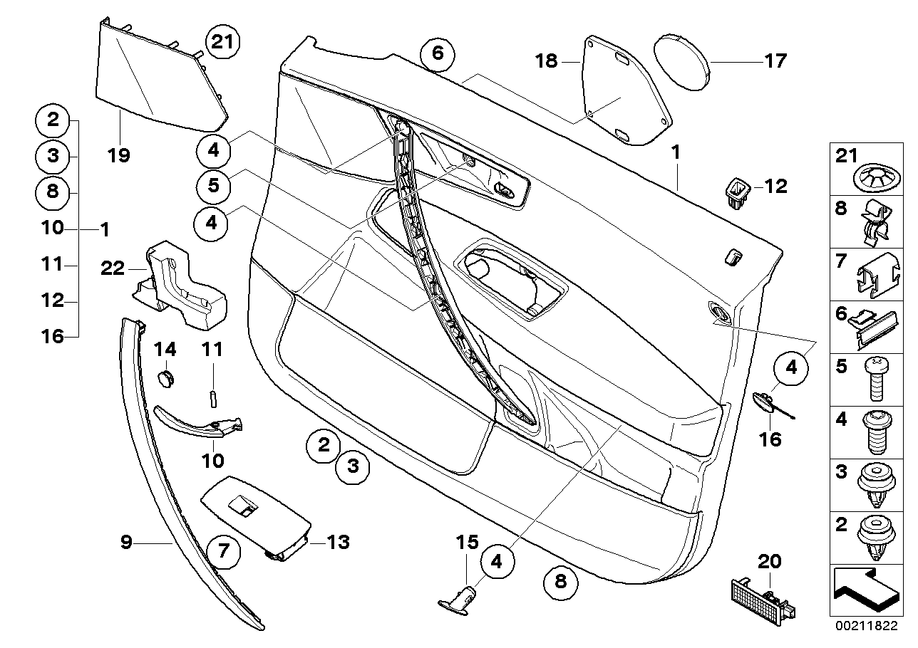 Genuine BMW 51413419212 E83 Cover F Right Loudspeaker GRAU (Inc. X3) | ML Performance US US Car Parts