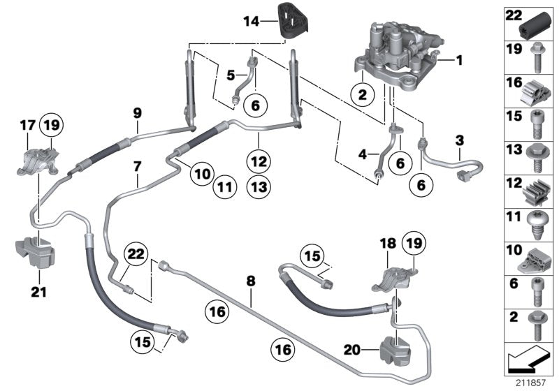 Genuine BMW 37136775208 Pressure Line, Valve Block (Inc. 730Ld, 535d & 730d) | ML Performance US US Car Parts