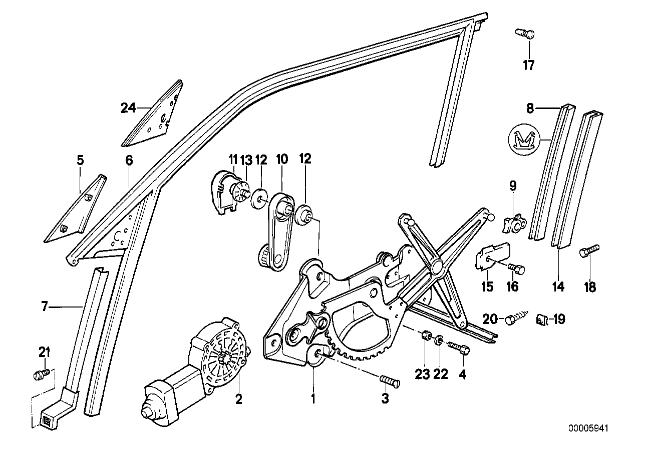 Genuine BMW 51321946953 E34 Covering Inner Left INDIGO (Inc. 535i, 530i & 518i) | ML Performance US US Car Parts