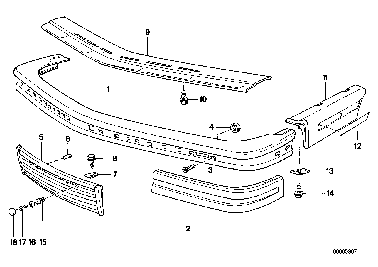Genuine BMW 51111967617 E24 Rubber Strip, Bumper Front Left (Inc. 635CSi & M635CSi) | ML Performance US US Car Parts