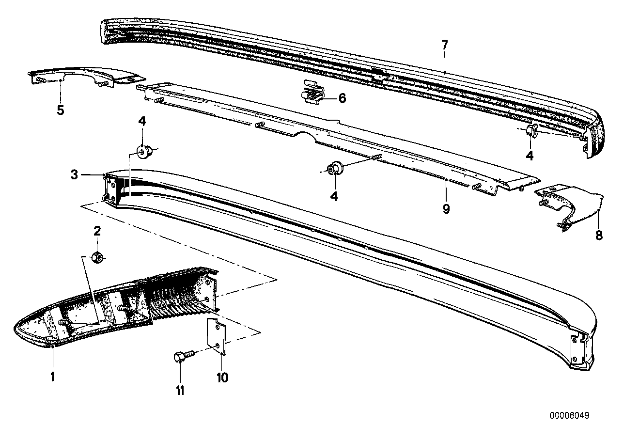 Genuine BMW 51121836688 E12 Bumper Rear Right (Inc. 528i & 530i) | ML Performance US US Car Parts