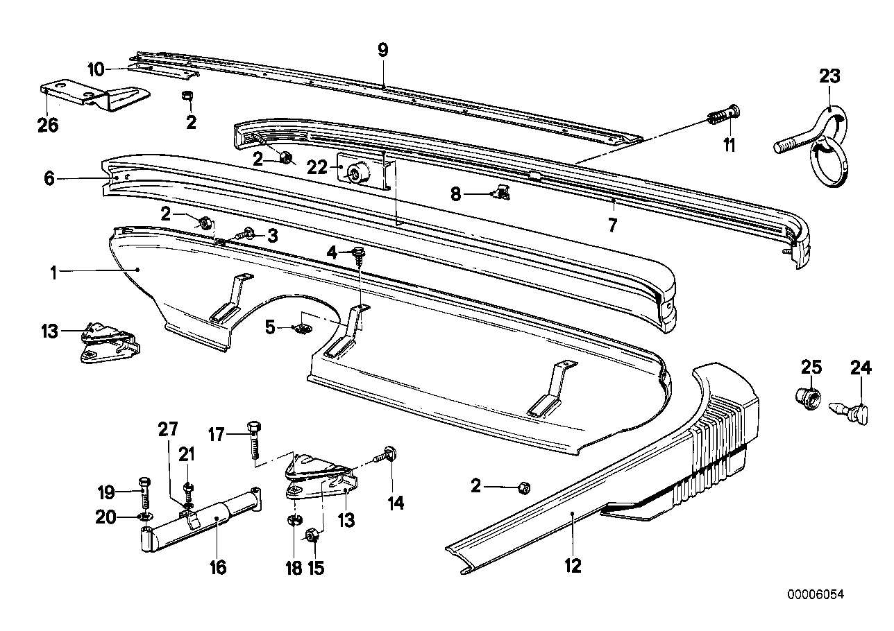 Genuine BMW 51121961808 E23 Bumper Center (Inc. 733i & 735i) | ML Performance US US Car Parts