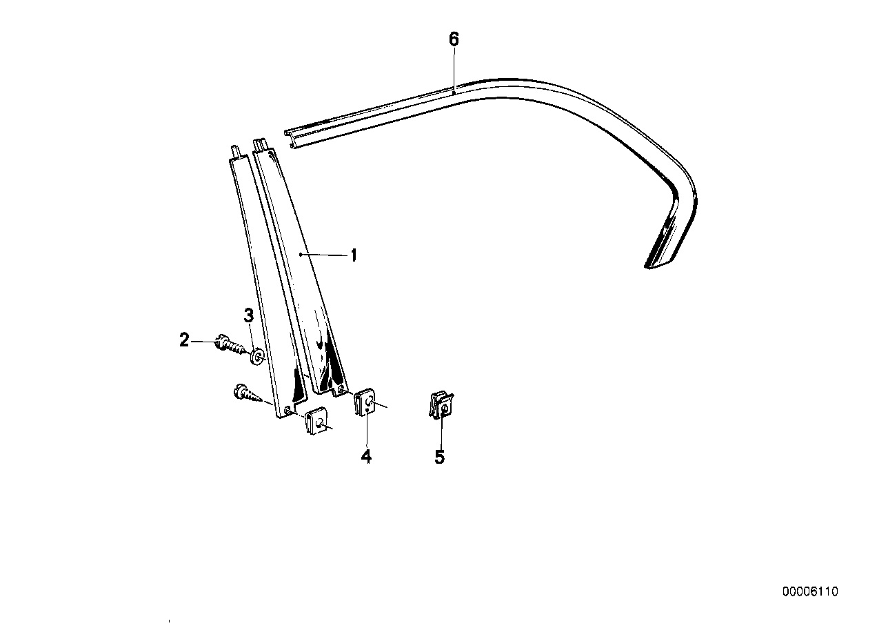 Genuine BMW 51341850865 E23 Moulding Window Frame Left (Inc. 745i, 728i & 728) | ML Performance US US Car Parts