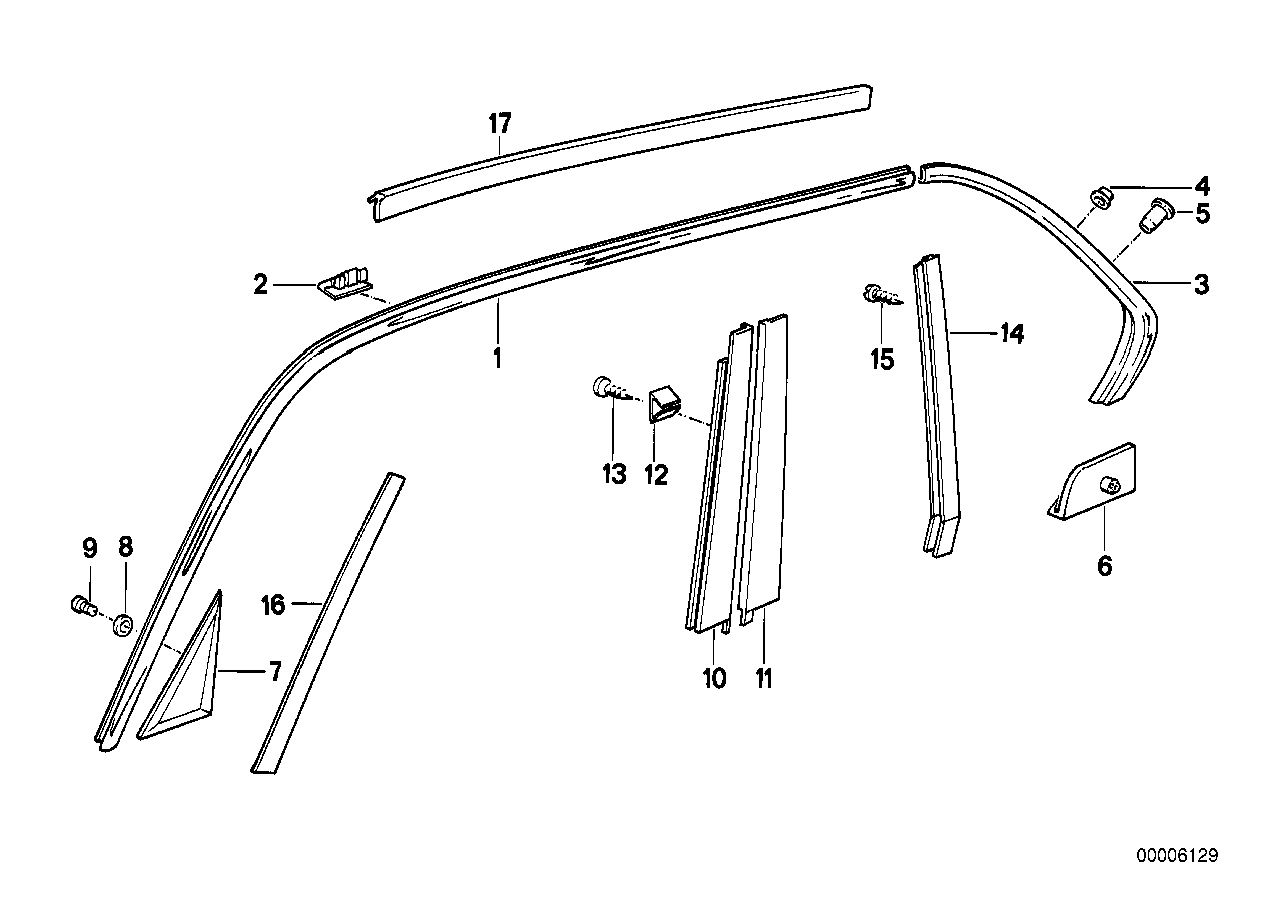 Genuine BMW 51138111678 E32 Moulding Right (Inc. 750i, 740i & 730i) | ML Performance US US Car Parts