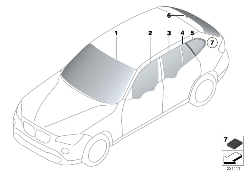Genuine BMW 51372993825 E84 Finisher, Side Window, Rear Left CHROM (Inc. X1) | ML Performance US US Car Parts