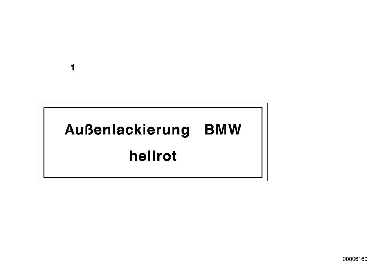 Genuine BMW 51142121735 Label URGRUEN-MET (Inc. Z1) | ML Performance US US Car Parts