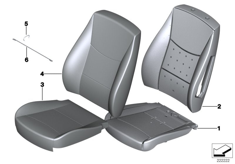 Genuine BMW 52107255655 F25 F26 Cover, Basic Backrest, Leather, Left SCHWARZ (Inc. X3 & X4 35iX) | ML Performance US US Car Parts
