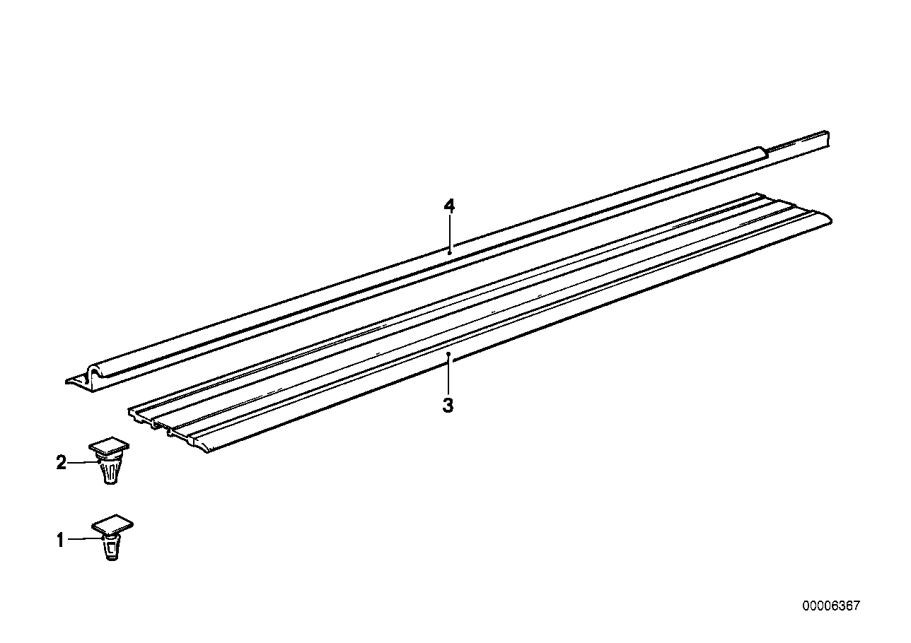 Genuine BMW 51471828237 E21 Cover Strip, Front (Inc. 320, 318 & 323i) | ML Performance US Car Parts