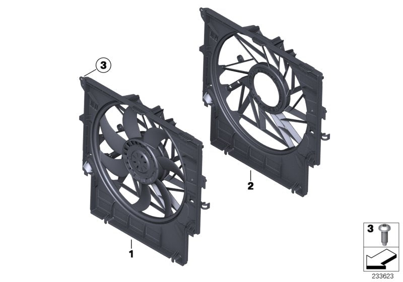 Genuine BMW 17427560768 F25 Fan Shroud (Inc. X3 28iX) | ML Performance US US Car Parts