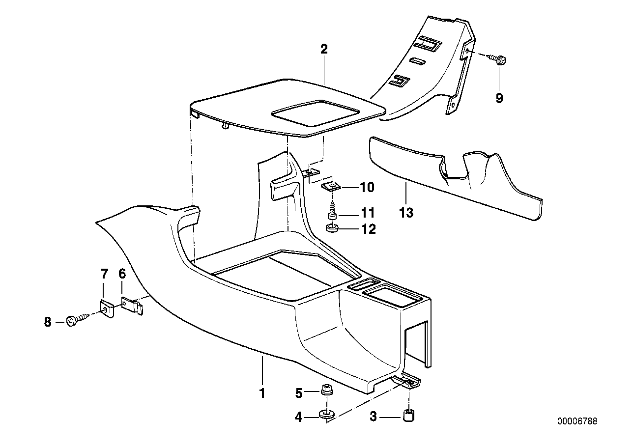Genuine BMW 51168138292 E34 E32 Depositing Box Bottom Panel SILBERGRAU HELL (Inc. 524td, 730i & 735i) | ML Performance US US Car Parts