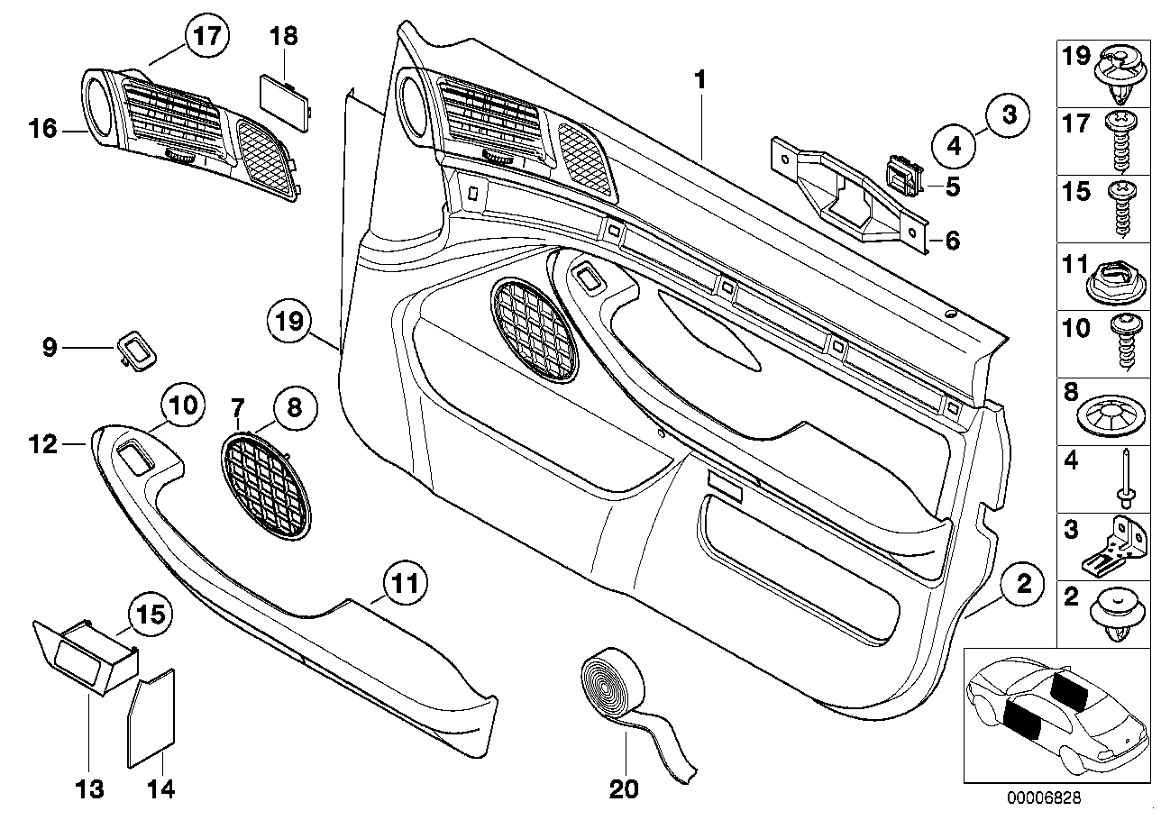 Genuine BMW 51418200871 E39 Lateral Trim Panel Left GRAU (Inc. 520d, 525tds & 540iP) | ML Performance US US Car Parts