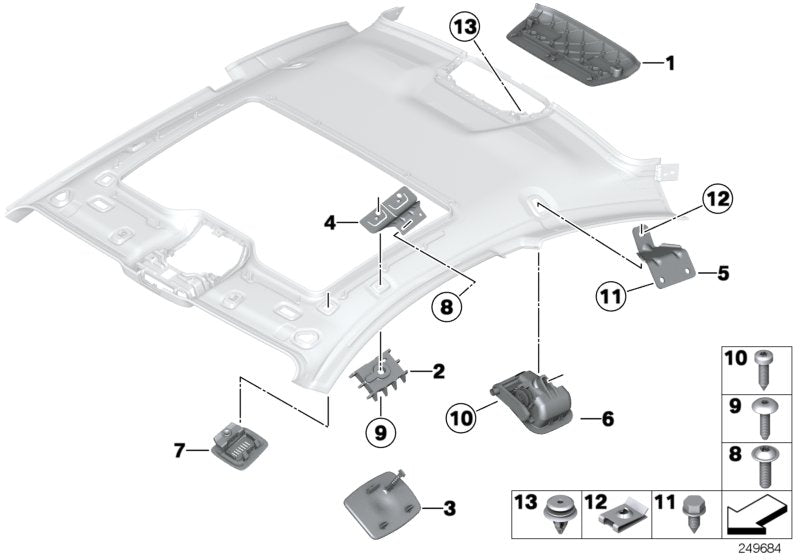 Genuine BMW 51167233715 Bracket Clothing Hook (Inc. 650iX, 650iX 4.4 & M6) | ML Performance US US Car Parts