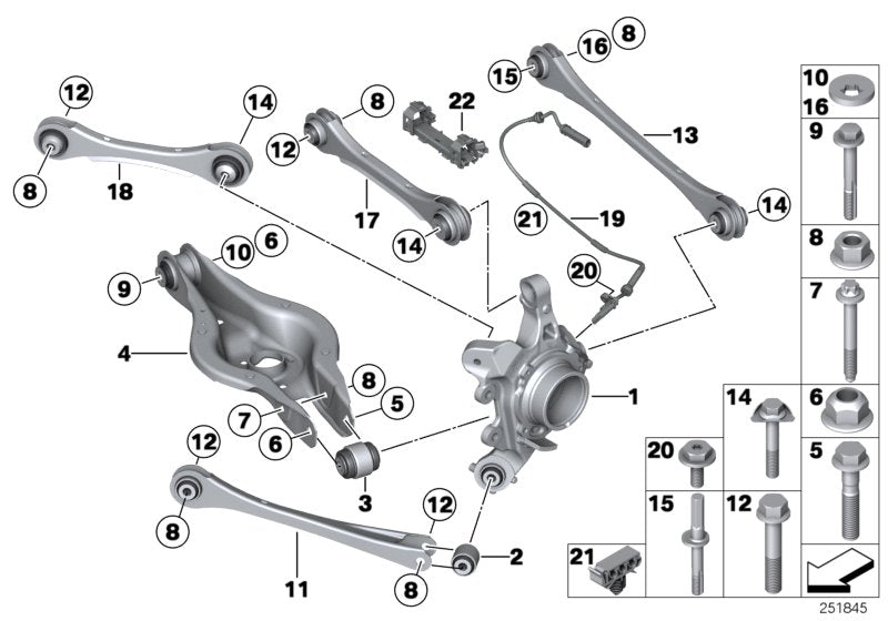 Genuine BMW 33308417016 Camber Control Arm M235I RACING (Inc. M235i Racing) | ML Performance US US Car Parts