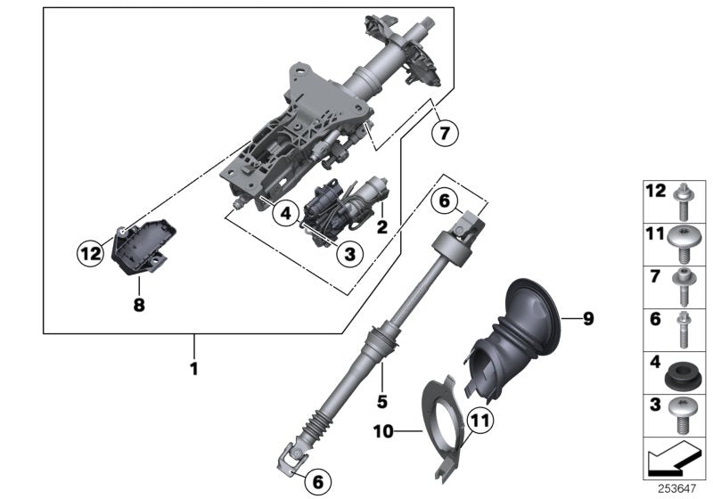 Genuine BMW 32306765972 E63 E61 Mounting Screw (Inc. 545i, 520i & 525xi) | ML Performance US US Car Parts