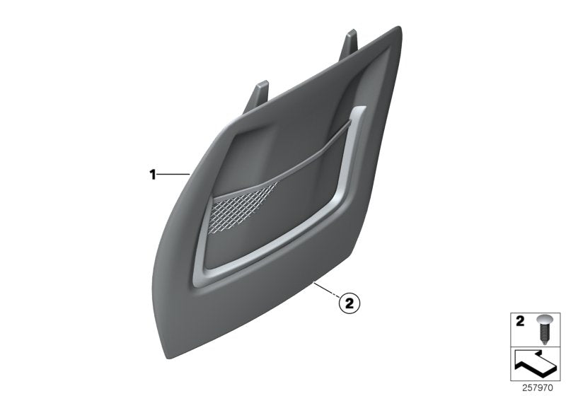 Genuine BMW 52107288401 Imitation Leather Rear Panel With Pocket OYSTER (Inc. 328dX, 335dX & 418d) | ML Performance US US Car Parts
