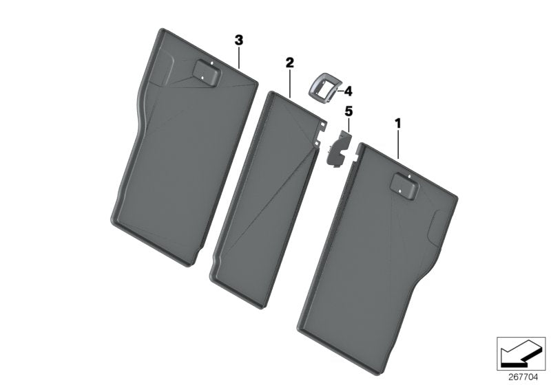 Genuine BMW 52207267870 F22 Trim Backrest, Left (Inc. 328dX, 340i & M235iX) | ML Performance US US Car Parts