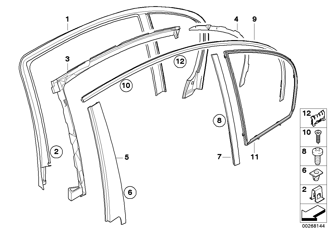 Genuine BMW 51357033807 E60 Seal, Rl Door Closing Plate (Inc. 525xd, 523i & 528i) | ML Performance US US Car Parts