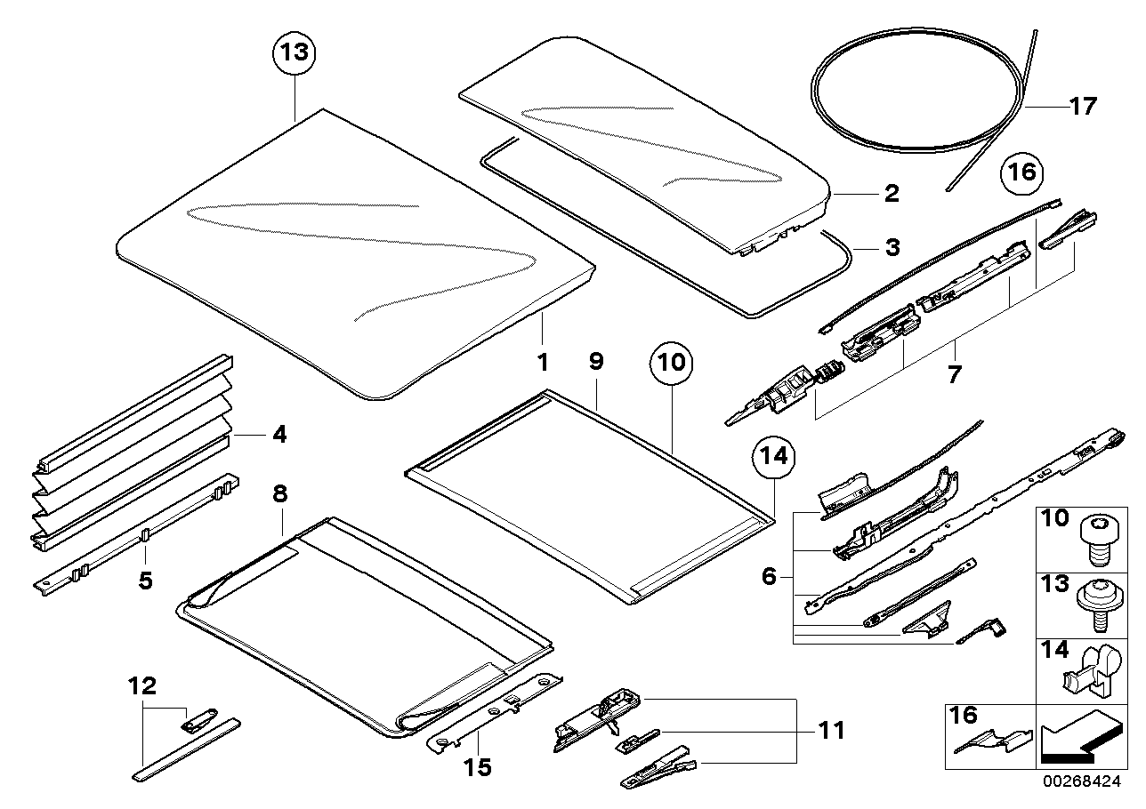 Genuine BMW 54137160017 E70 Glass Cover, Front GRAU (Inc. X5) | ML Performance US US Car Parts