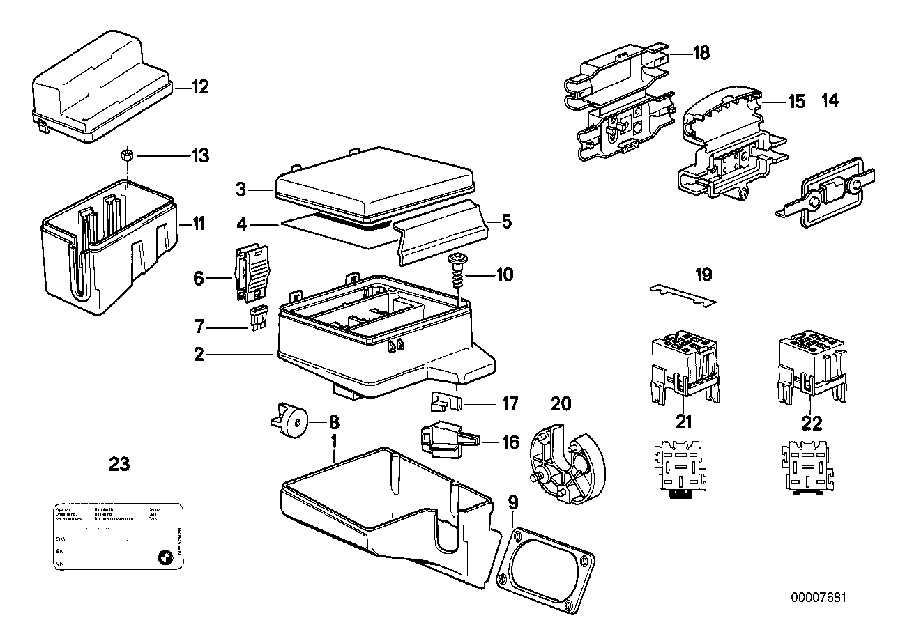 Genuine BMW 61131388270 E31 E32 E34 Fuse Box (Inc. 750i, 850CSi & 730iL) | ML Performance US US Car Parts
