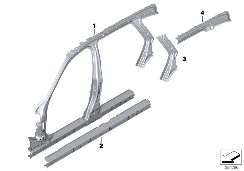Genuine BMW 41217298006 C-Pillar Support, Right (Inc. 320d, 320d ed & 330d) | ML Performance US US Car Parts
