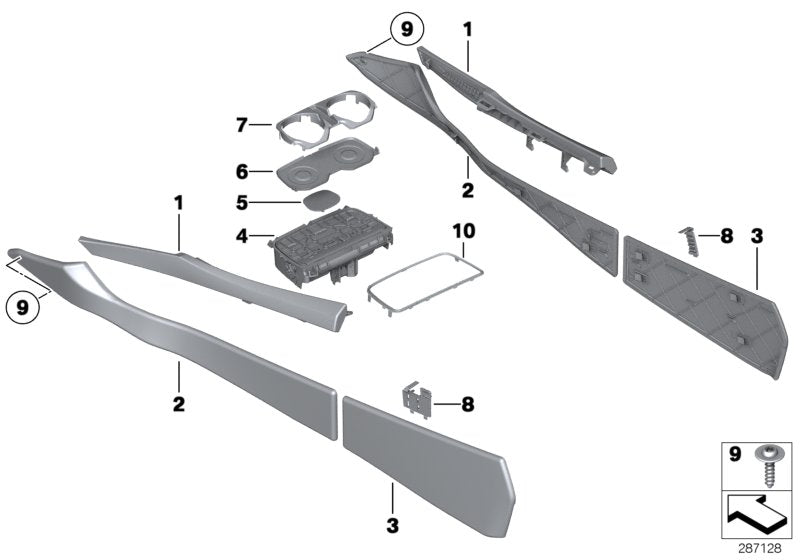 Genuine BMW 51169273425 TriCover, Center Console, Left VENETOBEIGE (Inc. 750LiX, Alpina B7LX & 750i) | ML Performance US US Car Parts