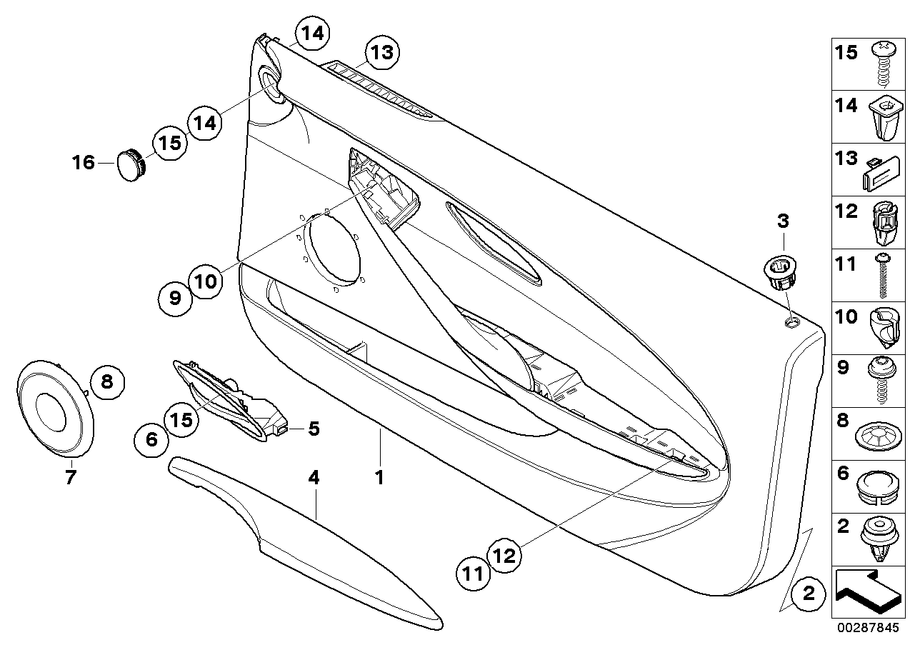 Genuine BMW 51419138413 E63 E64 Soft Pad Armrest, Door Left SCHWARZ (Inc. 650i, 635d & 630i) | ML Performance US US Car Parts