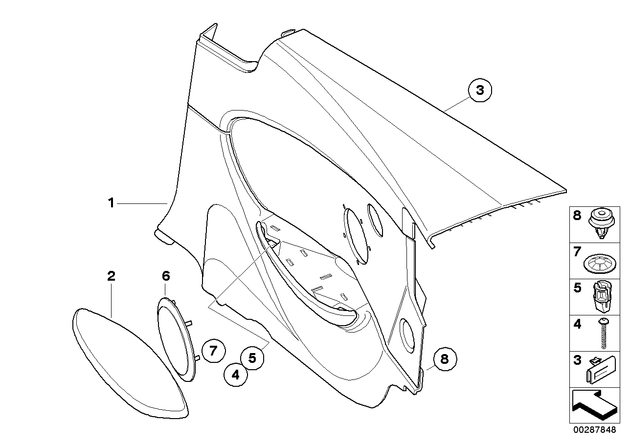 Genuine BMW 51438045693 E63 E64 Left Rear Loudspeaker Cover TITAN II (Inc. M6) | ML Performance US US Car Parts