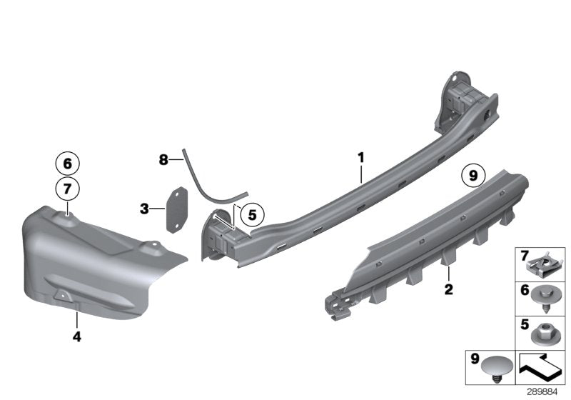 Genuine BMW 51487207270 Sound Insulation, Rear Right Bumper (Inc. 520d, 530dX & 518d) | ML Performance US US Car Parts