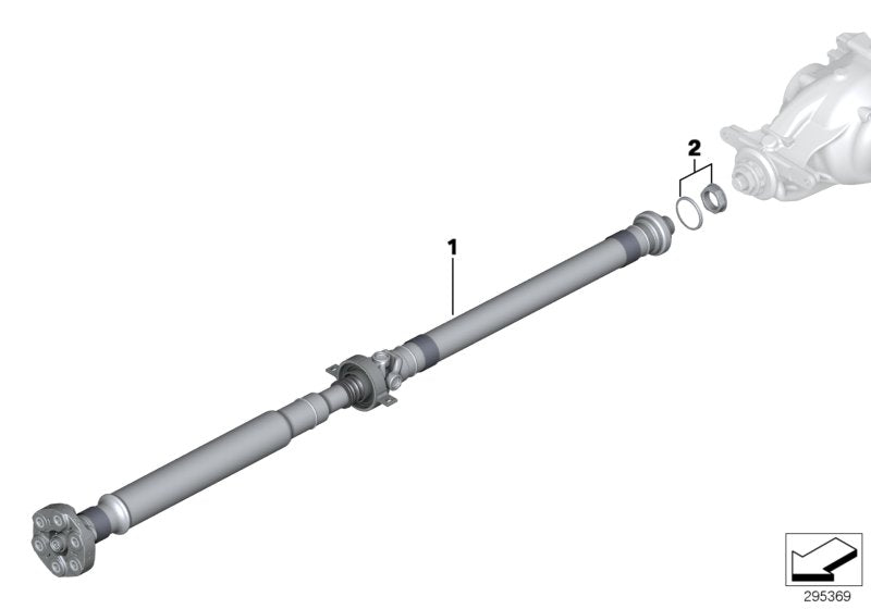 Genuine BMW 26107638488 F20 Drive Shaft Automatic Transmission L=1370mm (Inc. M235i Racing, M235i & M135i) | ML Performance US US Car Parts