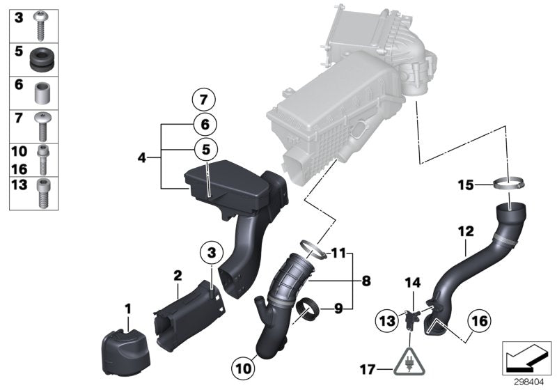 Genuine BMW 13717577487 RR6 Intake Duct ZYL. 1-6 (Inc. Ghost EWB, 760Li & Dawn) | ML Performance US US Car Parts