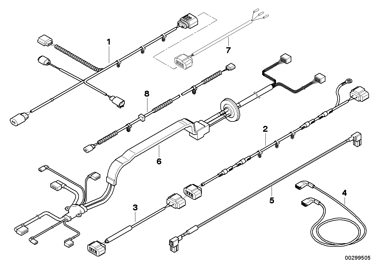 Genuine BMW 12517575579 E71 E72 E70 Wiring Harness, Rear Differential (Inc. Hybrid X6 & X6) | ML Performance US US Car Parts