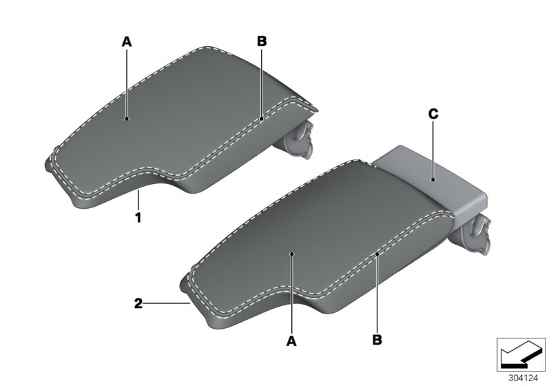 Genuine BMW 51167984311 Armrest In Leather, Front Center INDIVIDUAL (Inc. 320i ed, 316d & 440i) | ML Performance US US Car Parts