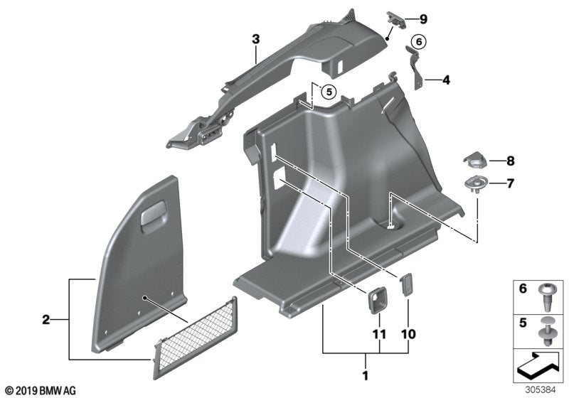 Genuine BMW 51477293673 Left Trunk Flap VENETOBEIGE (Inc. 320d, 318d & 318i) | ML Performance US US Car Parts