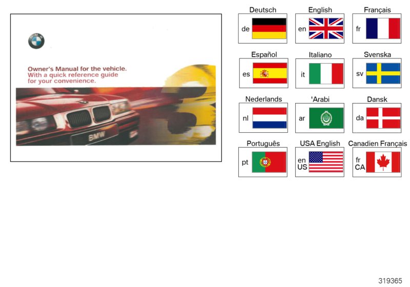 Genuine BMW 01419789271 E36 Owner's Handbook E36/2/3/4/C EN, MJ 1996 (Inc. 328i, 318is & 316i) | ML Performance US US Car Parts
