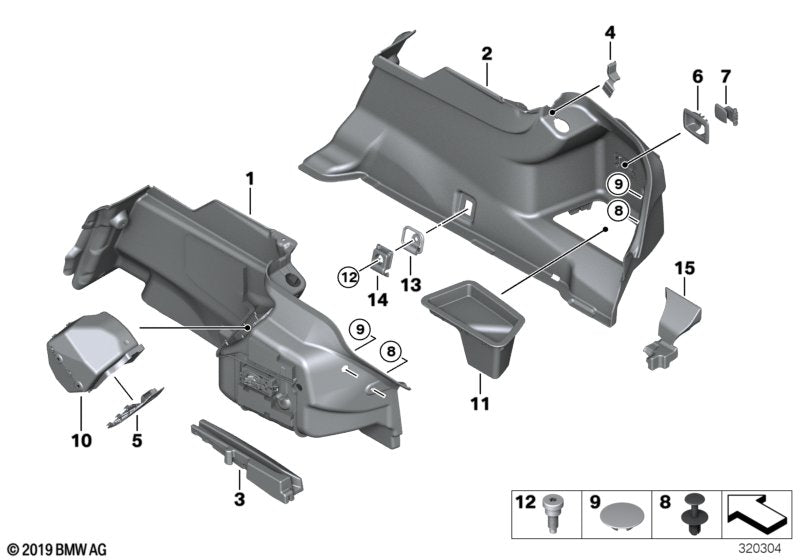Genuine BMW 51477276941 Storage Bin, Trunk, Left (Inc. 650iX, 650iX 4.4 & 640dX) | ML Performance US US Car Parts