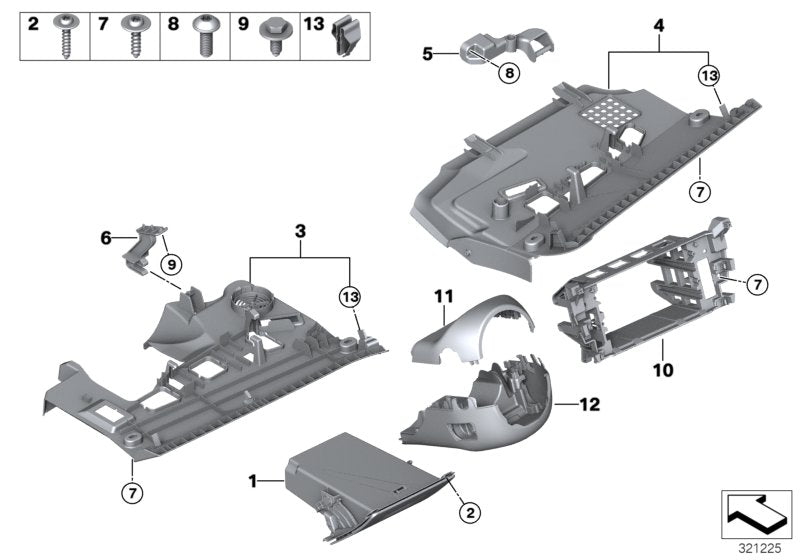 Genuine BMW 51459206029 Folding Box, Driver's Side ZIMTBRAUN (Inc. 520d ed, 550i & 530d) | ML Performance US US Car Parts