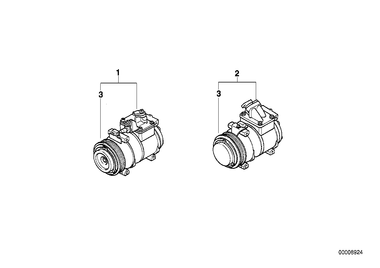 Genuine BMW 64528385918 E38 Exchange Air Conditioning Compressor (Inc. 750i, L7 & 750iLP) | ML Performance US US Car Parts