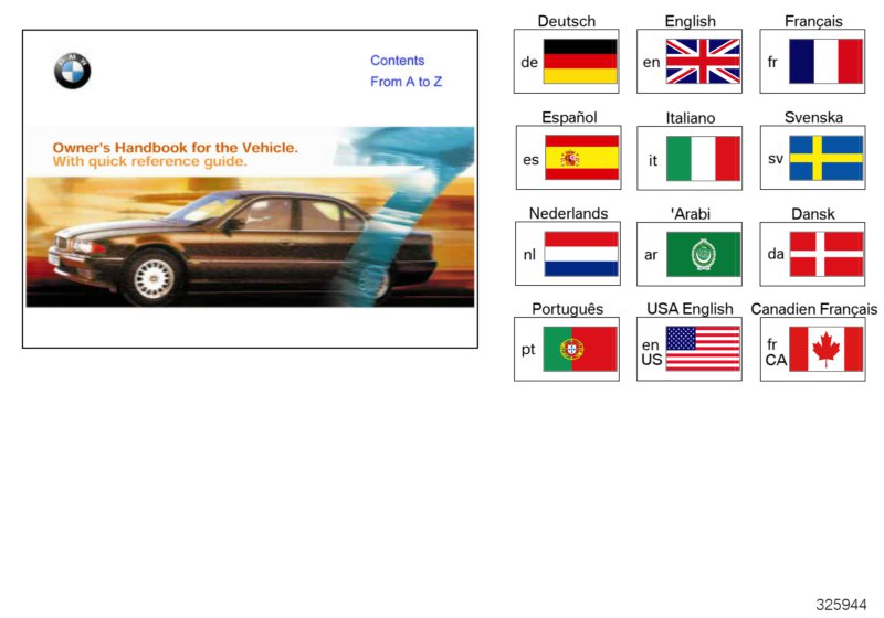 Genuine BMW 01409789740 E38 Owner's Handbook E38 DE, MJ 1996 (Inc. 740iL, 750iL & 740iLP) | ML Performance US US Car Parts