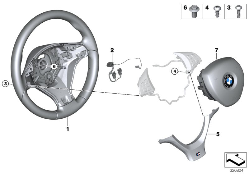 Genuine BMW 32307846670 E70 E71 M Sprt St. Wheel, Leather, Shift Paddles (Inc. X5) | ML Performance US US Car Parts