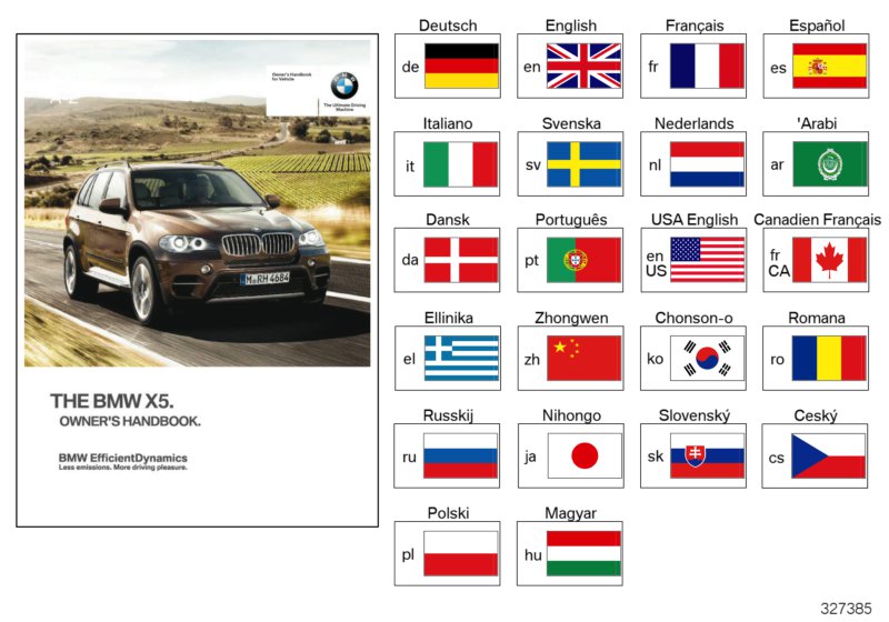 Genuine BMW 01412603990 E70 Owner's Manual For E70 EN US, MJ 2011 (Inc. X5) | ML Performance US US Car Parts