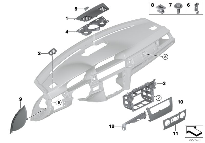 Genuine BMW 51457120414 E93 E92 E91 Instrument Carrier, Instrument Panel HIGH (Inc. 325d, 335d & 330d) | ML Performance US US Car Parts