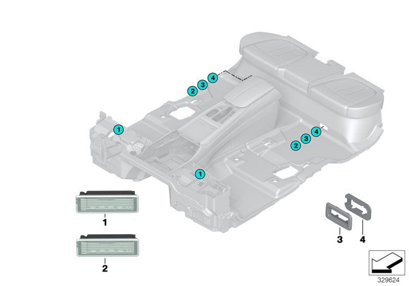 Genuine BMW 63319299374 F15 F16 Support Holding Frame WEISS (Inc. X6 40dX & X5) | ML Performance US US Car Parts