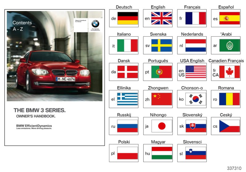 Genuine BMW 01402605599 E92 E93 Owner's Manual For E92, E93 With Idrive EN US, MJ 2011 (Inc. 335is, 335i & 335xi) | ML Performance US US Car Parts