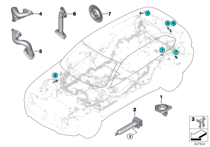 Genuine BMW 61138715694 G05 Grommet, Trunk Lid, Right (Inc. X5) | ML Performance US US Car Parts