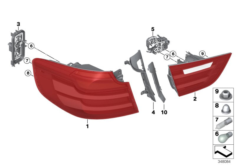Genuine BMW 63217366075 Bulb Socket,Rear Light In Trunk Lid,Left (Inc. 328iX, 328i & 335dX) | ML Performance US US Car Parts